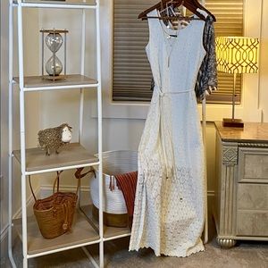 Elegant “Off White” Colored Sheathed Maxi Dress